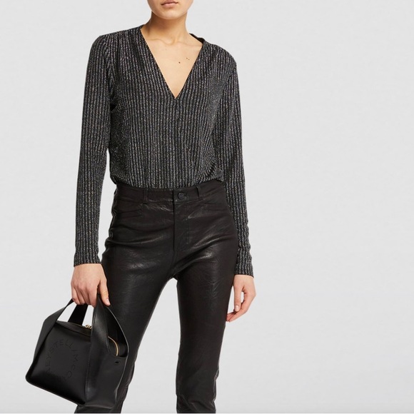 Subtle sparkle makes the Paige Julienne bodysuit an alluring option. - Picture 2 of 6